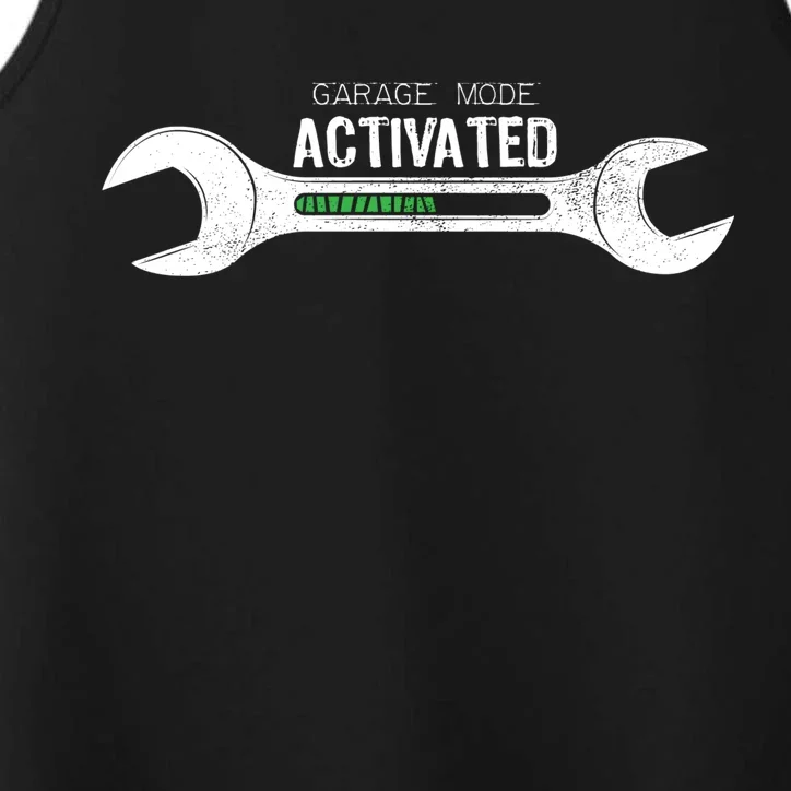 Garage Mode Activated Funny Mechanic Performance Tank