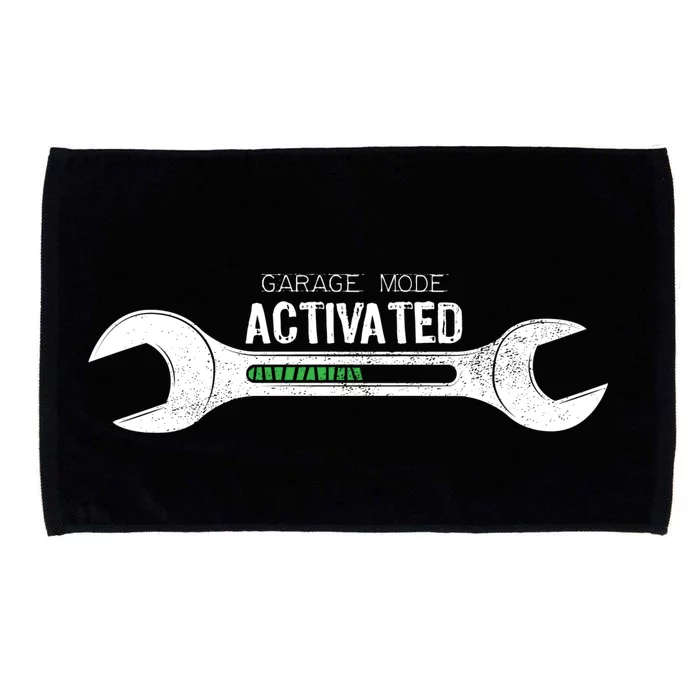 Garage Mode Activated Funny Mechanic Microfiber Hand Towel