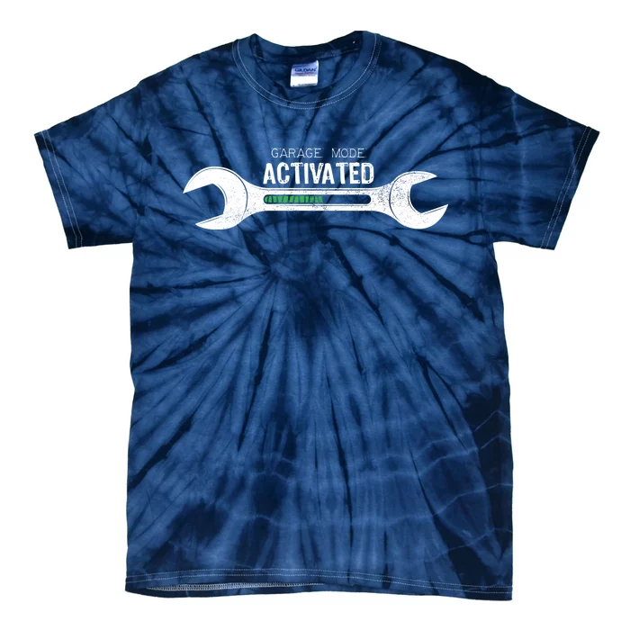 Garage Mode Activated Funny Mechanic Tie-Dye T-Shirt