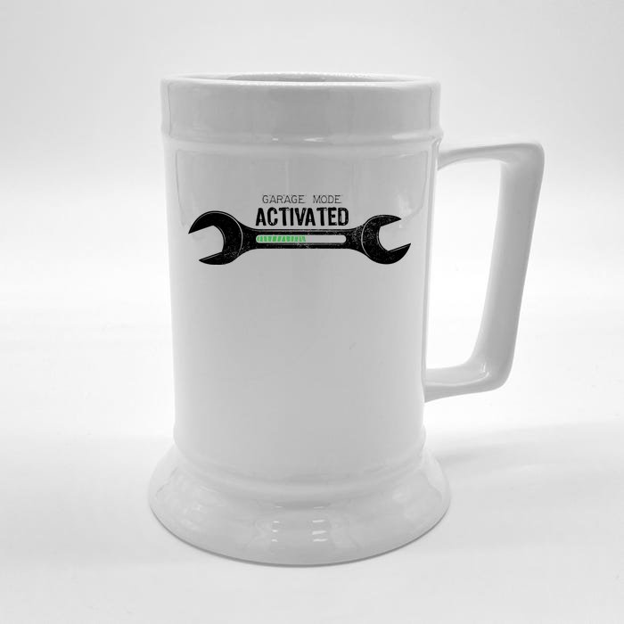 Garage Mode Activated Funny Mechanic Front & Back Beer Stein