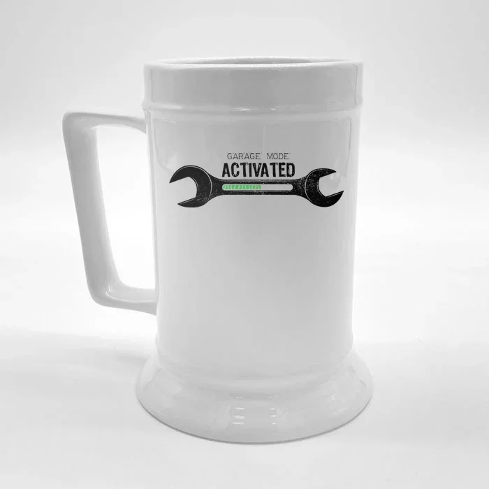 Garage Mode Activated Funny Mechanic Front & Back Beer Stein