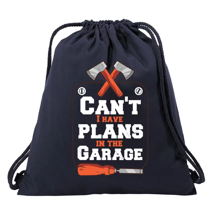 Garage Plans Drawstring Bag