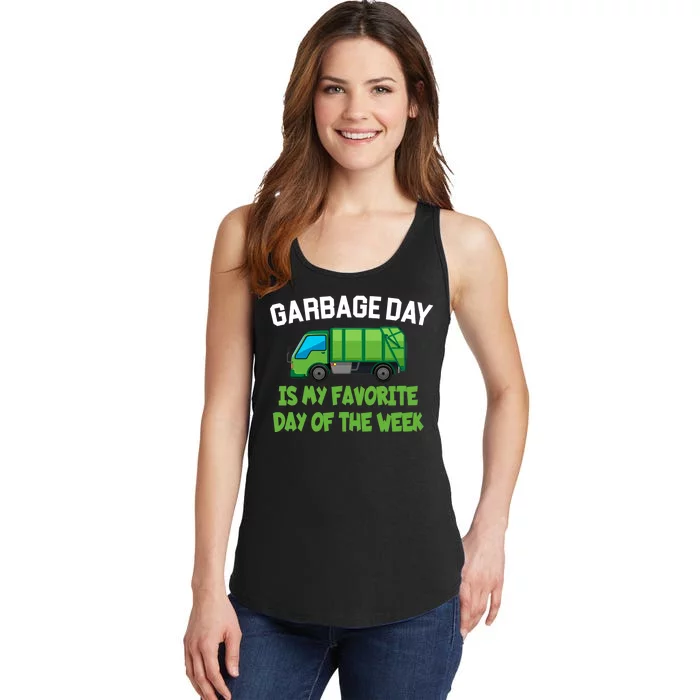 Garbage Day Is My favorite Day Ladies Essential Tank