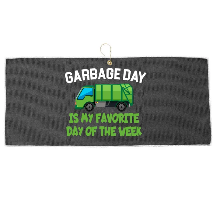 Garbage Day Is My favorite Day Large Microfiber Waffle Golf Towel