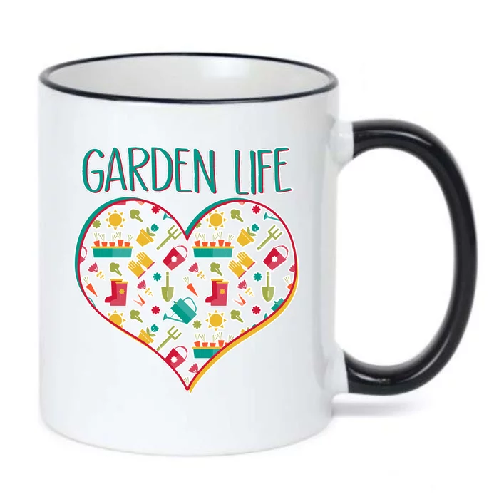 Garden Life Doodle Black Color Changing Mug