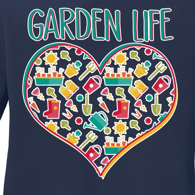 Garden Life Doodle Ladies Long Sleeve Shirt