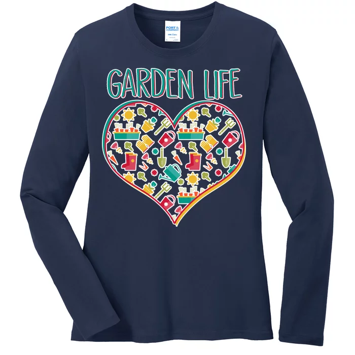 Garden Life Doodle Ladies Long Sleeve Shirt