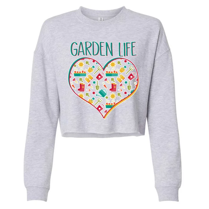 Garden Life Doodle Cropped Pullover Crew