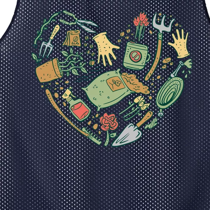 Garden Tools Heart Mesh Reversible Basketball Jersey Tank