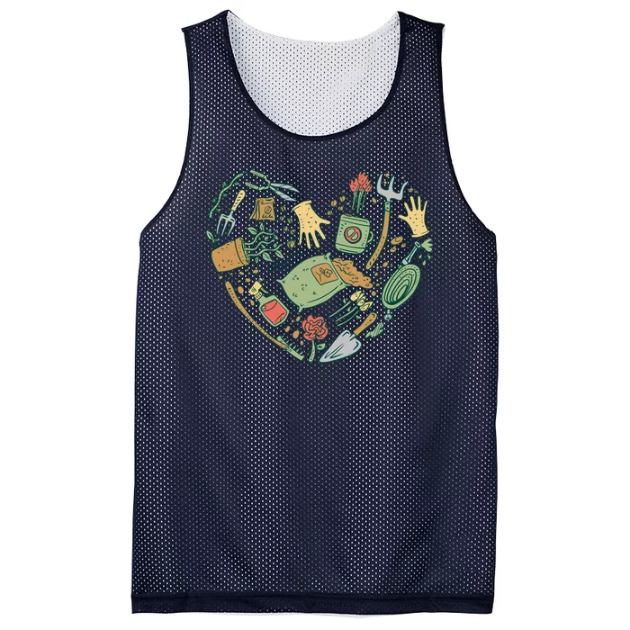 Garden Tools Heart Mesh Reversible Basketball Jersey Tank