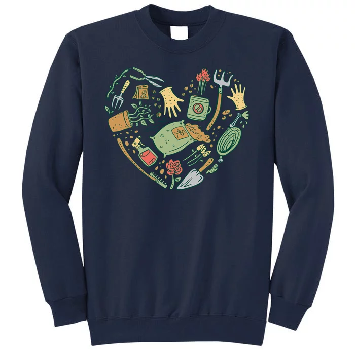 Garden Tools Heart Tall Sweatshirt