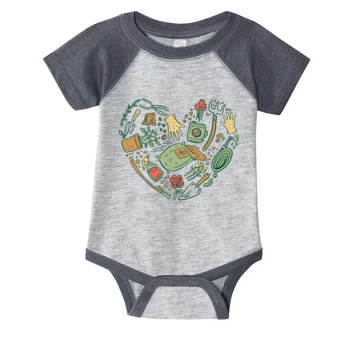 Garden Tools Heart Infant Baby Jersey Bodysuit