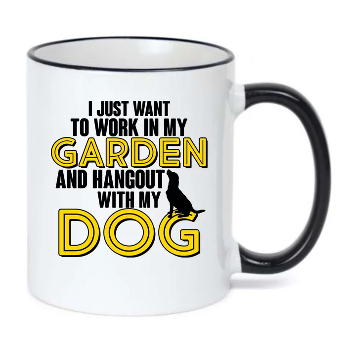 Gardening And Hangout With My Dogs Black Color Changing Mug