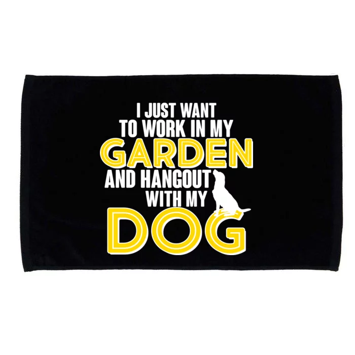 Gardening And Hangout With My Dogs Microfiber Hand Towel