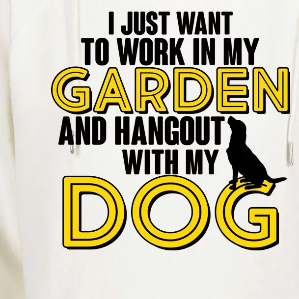 Gardening And Hangout With My Dogs Womens Funnel Neck Pullover Hood