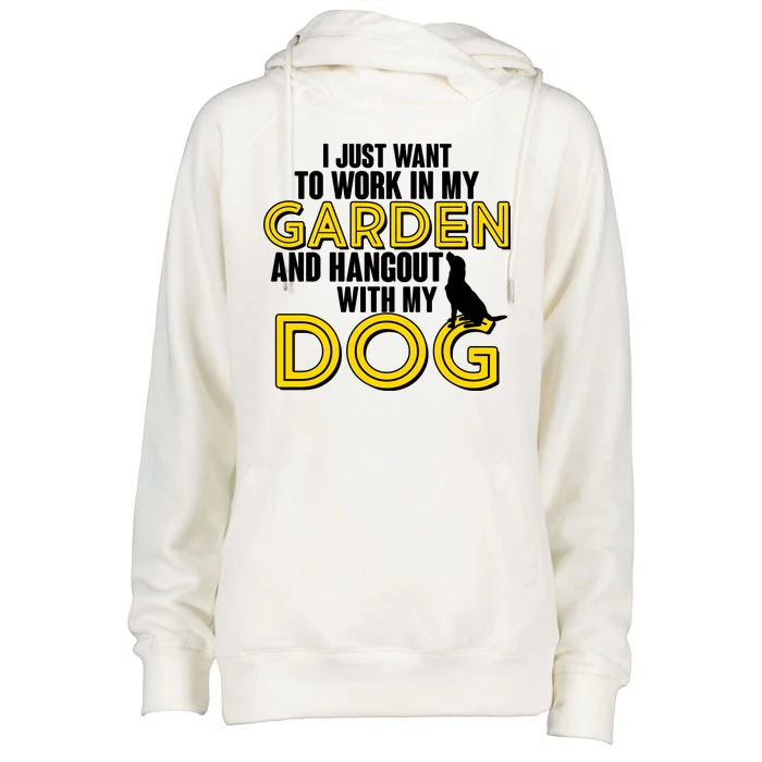 Gardening And Hangout With My Dogs Womens Funnel Neck Pullover Hood