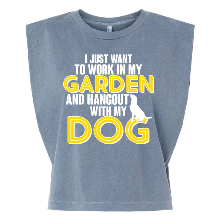 Gardening And Hangout With My Dogs Garment-Dyed Women's Muscle Tee