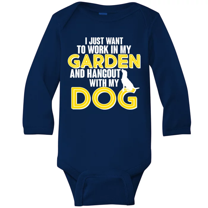 Gardening And Hangout With My Dogs Baby Long Sleeve Bodysuit