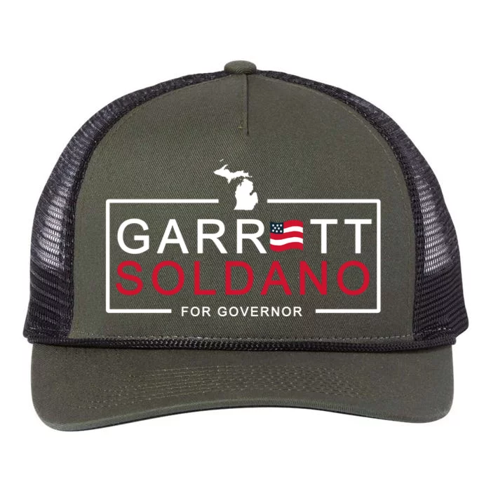 Garret Soldano For Governor Election Retro Rope Trucker Hat Cap