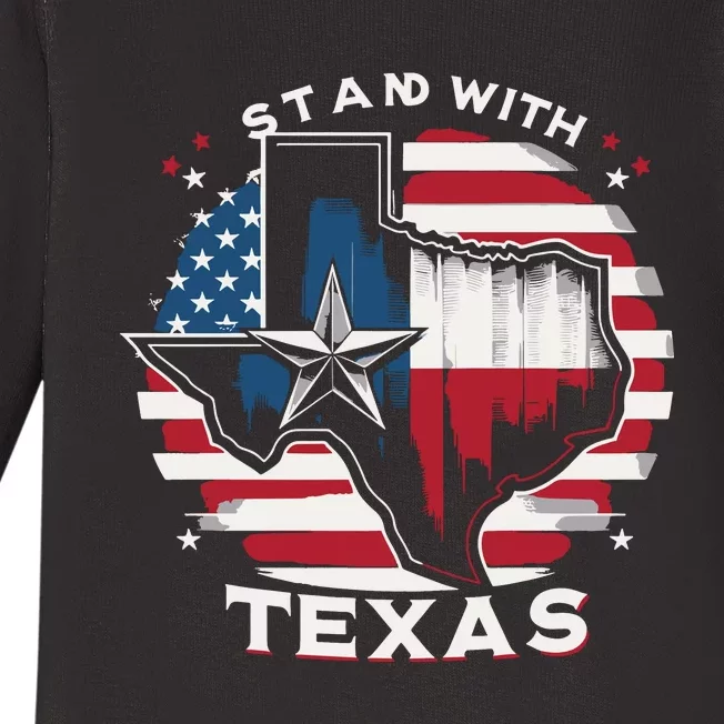 Greg Abbott Stand With Texas Baby Long Sleeve Bodysuit