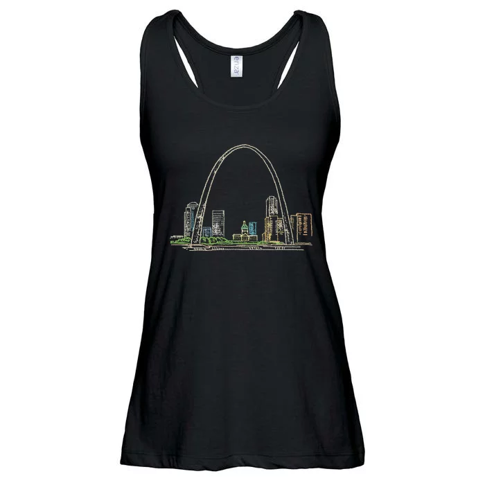 Gateway Arch St Louis Ladies Essential Flowy Tank