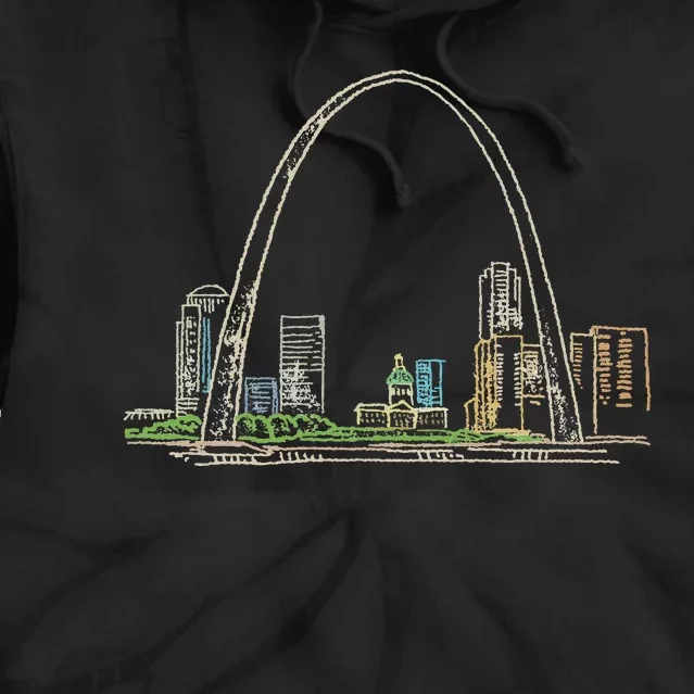 Gateway Arch St Louis Tie Dye Hoodie