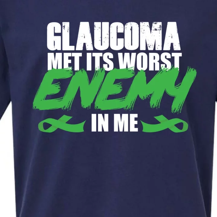 Glaucoma Awareness Survivor Therapy Warrior Gift Sueded Cloud Jersey T-Shirt