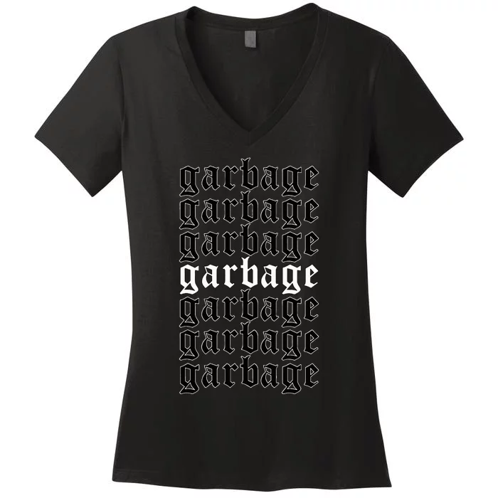 Garbage Aesthetic Soft Grunge Goth Egirl Eboy Women's V-Neck T-Shirt