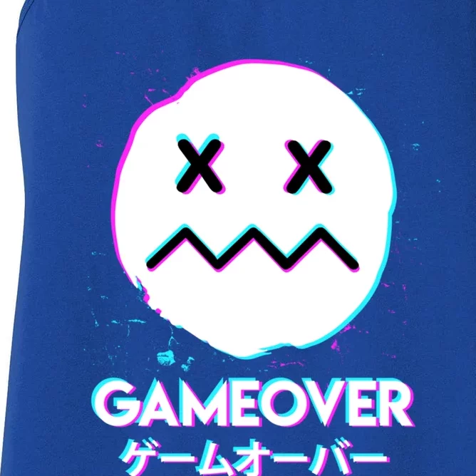 Gameover Acid Smile Techno Music Japan Design Gift Women's Racerback Tank