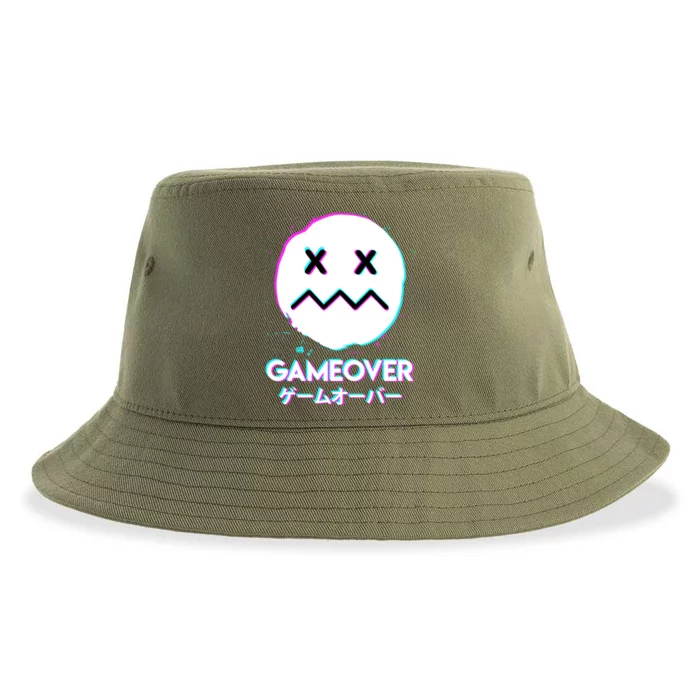 Gameover Acid Smile Techno Music Japan Design Gift Sustainable Bucket Hat