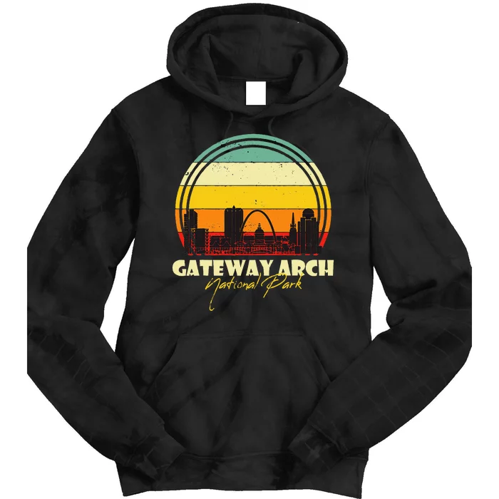 Gateway Arch St Louis National Park Missouri Souvenir Tie Dye Hoodie