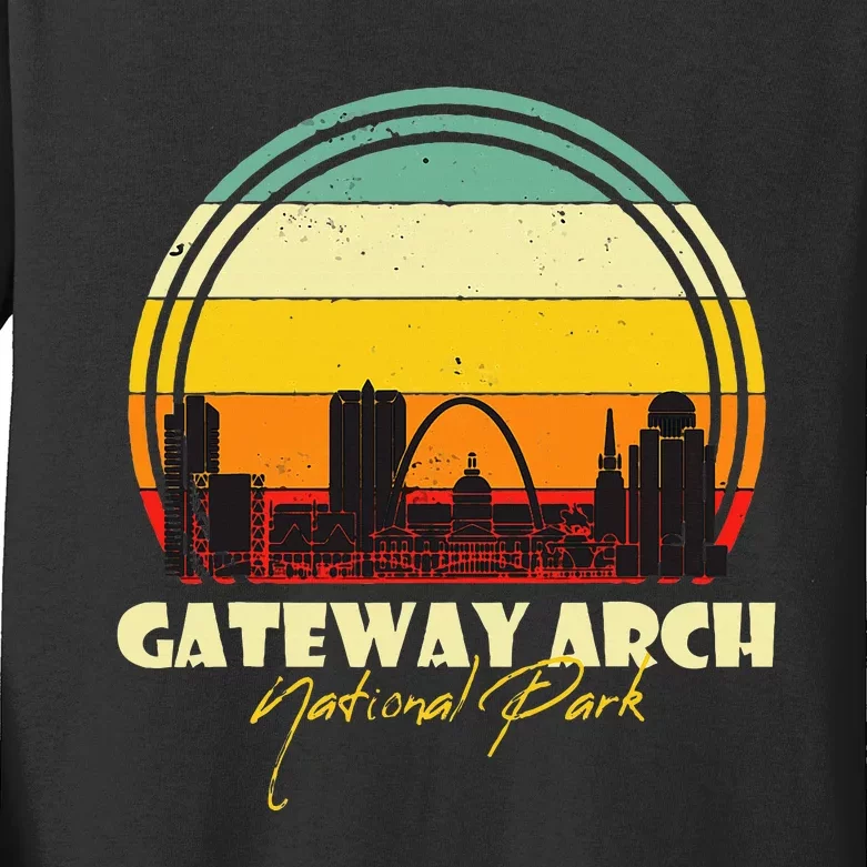 Gateway Arch St Louis National Park Missouri Souvenir Kids Long Sleeve Shirt