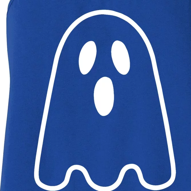 Ghost Adult Silly Ghost Face Costume Women's Racerback Tank