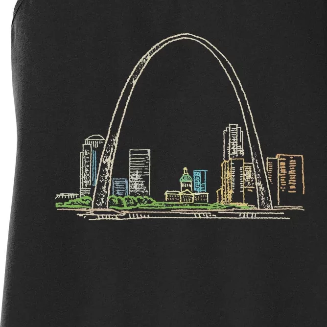 Gateway Arch St Louis Women's Racerback Tank