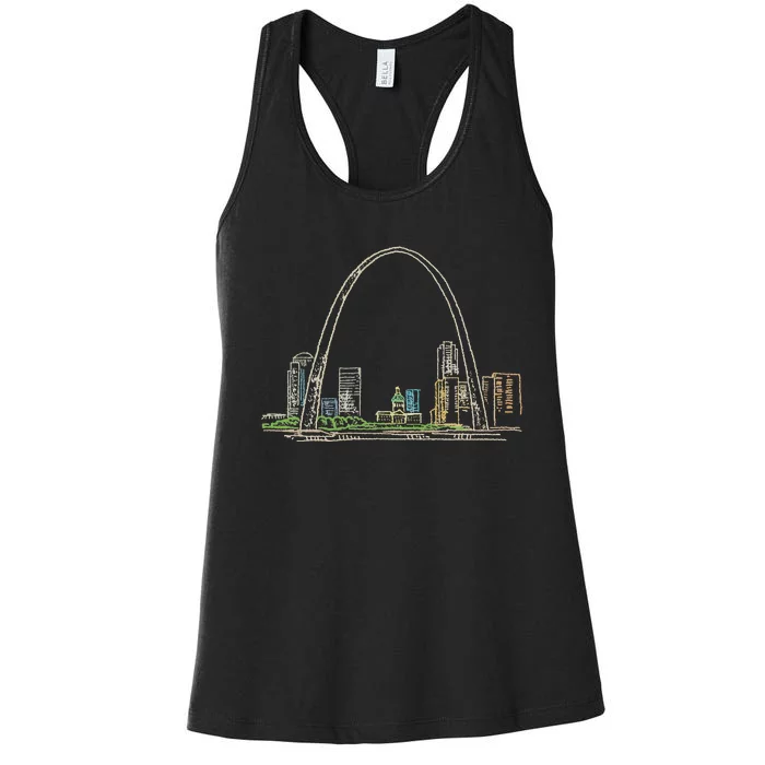 Gateway Arch St Louis Women's Racerback Tank