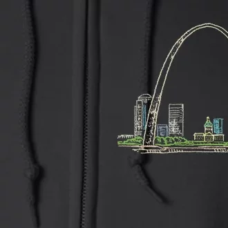 Gateway Arch St Louis Full Zip Hoodie