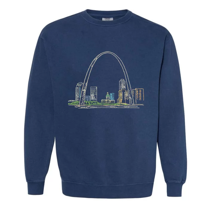 Gateway Arch St Louis Garment-Dyed Sweatshirt