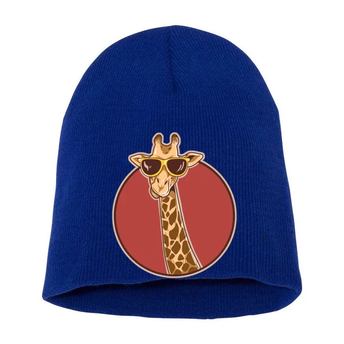 Giraffe African Safari Giraffe Gift Funny Gift Short Acrylic Beanie