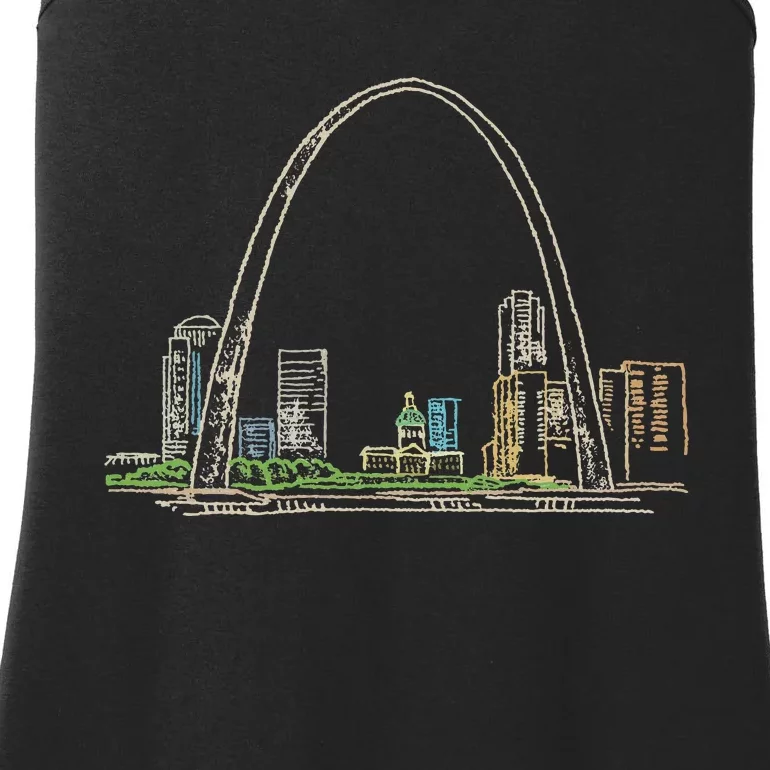 Gateway Arch St Louis Ladies Essential Tank