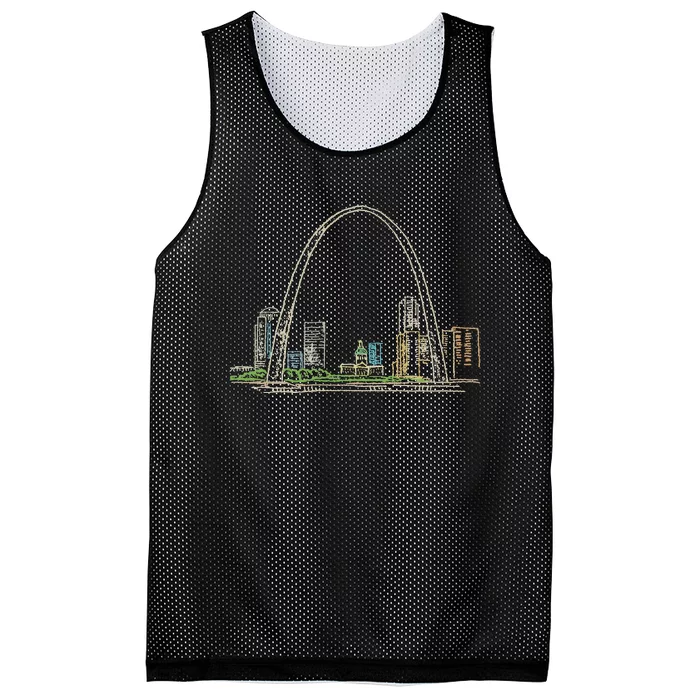 Gateway Arch St Louis Mesh Reversible Basketball Jersey Tank