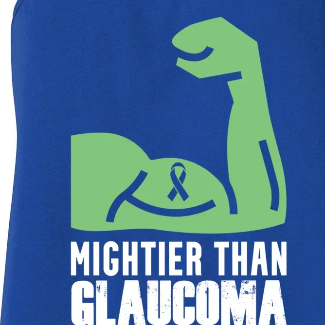 Glaucoma Awareness Survivor Fights Warrior Gift Women's Racerback Tank