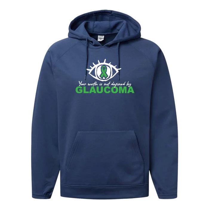 Glaucoma Awareness Survivor Patient Care Warrior Funny Gift Performance Fleece Hoodie