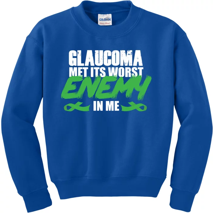 Glaucoma Awareness Survivor Therapy Warrior Meaningful Gift Kids Sweatshirt