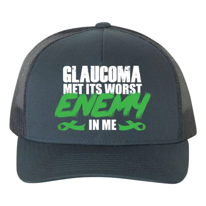 Glaucoma Awareness Survivor Therapy Warrior Meaningful Gift Yupoong Adult 5-Panel Trucker Hat