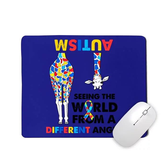 Giraffe Autism Seeing The World From A Different Angle Gift Mousepad