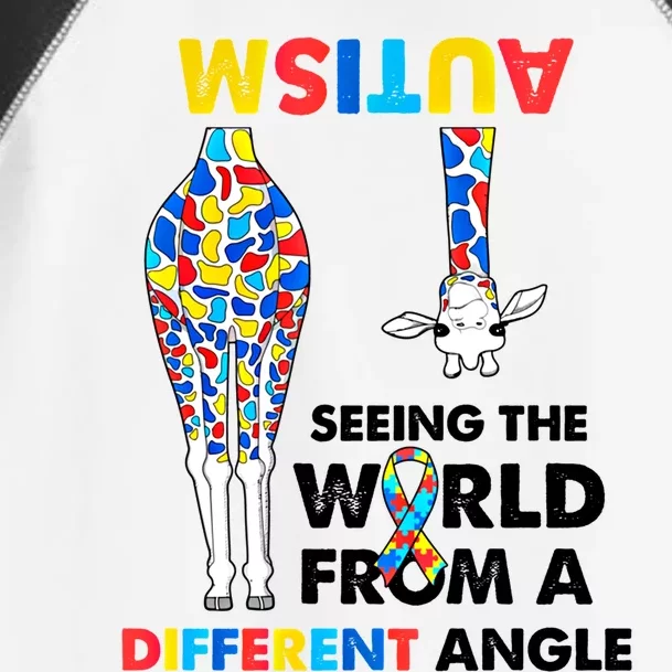 Giraffe Autism Seeing The World From A Different Angle Gift Toddler Fine Jersey T-Shirt