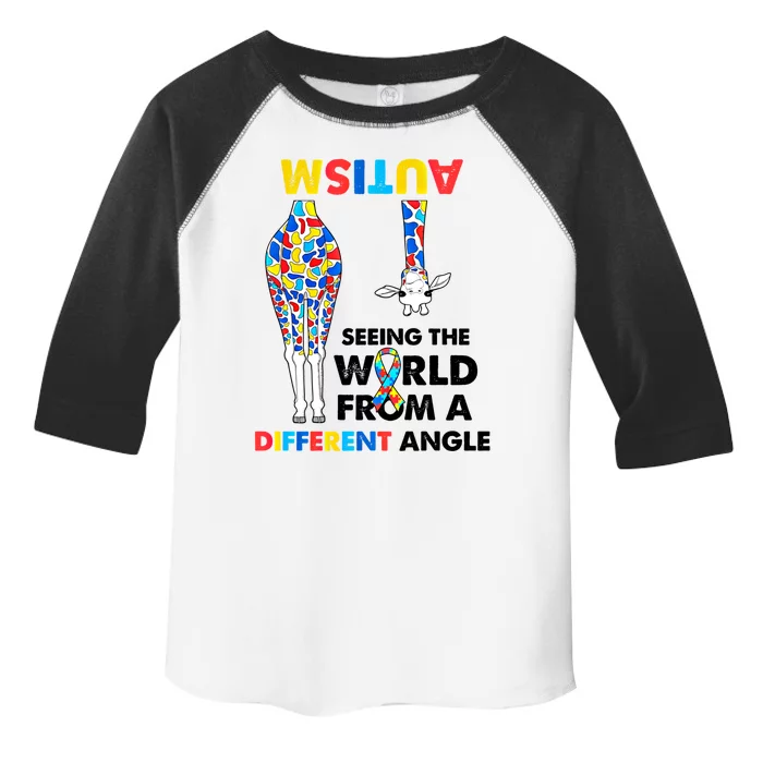 Giraffe Autism Seeing The World From A Different Angle Gift Toddler Fine Jersey T-Shirt