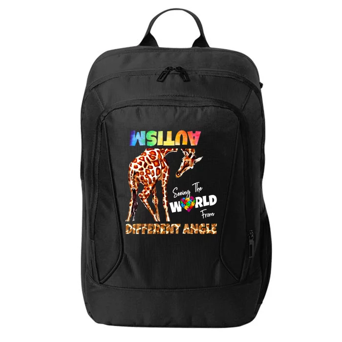 Giraffe Autism Seeing The World From Different Angle Meaningful Gift City Backpack