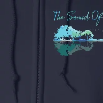 Guitar Artwork The Sound Of Silence Nature Guitar Mixed Full Zip Hoodie