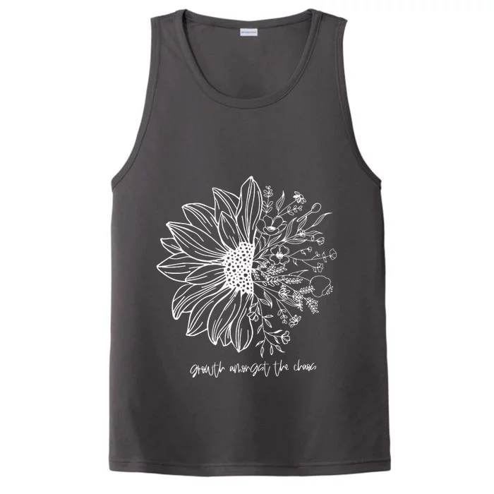 Growth Amongst The Chaos Floral Chronic Illness Performance Tank